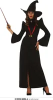 Čarodejnícky kostým profesora pre dámy polovičný kostým na Halloween čierno-červený