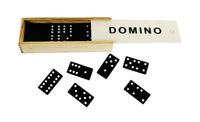 Dominosteine in Holzbox 15x5x3cm Sielsteine Dominospiel Domino Spiel 
