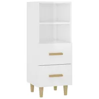 Kredens biały wysoki połysk 34,5x34x90 cm materiał drewnopochodny