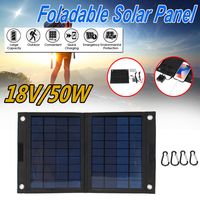 50W Faltbar Solarpanel USB Ladegerät Solarmodul Tasche Outdoor Notfall Powerbank