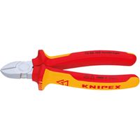 Knipex 700-6180 Seitenschneider 180mm VDE Griffe starkwandig 2farb., rot/gelb/silber