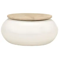 vidaXL Couchtisch Weiß 51x51x27 cm Massivholz Mango