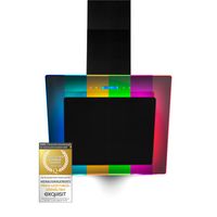 Exquisit  KFD 607-2 L Kopffrei-Dunstabzugshaube | Glasschirm | Rand beleuchtet | 7-Farben LED