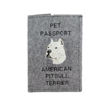 Art-Dog Reisepasshülle Handgefertigt Muster, 17x12,5cm, American Pitbull Terrier