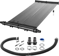 MONZANA® Pool Solarheizung mit Anschlüssen 38mm 116x66cm Höhenverstellbar Durchflussmenge 6200L/h Sonnenkollektor Schwimmbecken Heizung Solarmatte