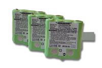 vhbw 3x Ni-MH Akku Set 700mAh (4.8V) kompatibel mit Funkgerät Walkie Talkie DeTeWe Outdoor PMR 8000, Simvalley WT-100 Ersatz für LH060-3A44C4BT, MT700D03XXC, PX-1755.