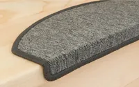Stufenmatten Ariston Halbrund 65x24cm Trittfläche Dunkelgrau 15 Stück