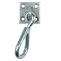 Karabinerhaken auf Platte