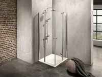 Duschkabine/ Duschabtrennung Dusbad Vital 8 'Black Edition' Dusche / Seitenwand / Walk in Solo Duschwand ESG 8mm - Made in Germany