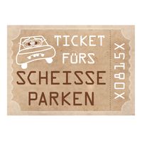 PRICARO Scheisse geparkt Flyer "Ticket", A6, 50 Stück