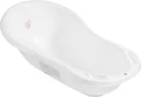 Babybadewanne klein 86 cm mit Abfluss – Weiß