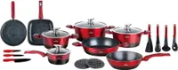 21-Teilig Marmoriertes Topfset Kochgeschirr-Set Zilner Burgundy Zl-8541
