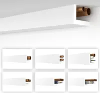 HEXIMO Winkelprofil weiß 1.7 Meter Profile - XPS Abdeckleisten für Heizungsrohre, L-Profil Rohrabdeckleiste Eckleiste Modell: HRA-4 - 58x90 mm (25 cm Musterstück)