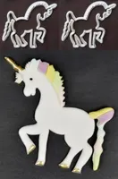 GKA 2 Stück Einhorn Keksausstecher filigran Ausstecher Fondantausstecher Stempel Plätzchenausstecher Plätzchen Kekse