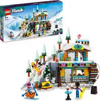 LEGO 41756 Friends Skipiste und Café Winter-Set mit Liann-, Aron- und Zac-Minipuppen und Fuchs-Tierfigur, Spielzeug für Mädchen, Jungen und Kinder, kreatives Weihnachtsgeschenk