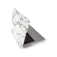 MyGadget Hülle Hard Case [Marmor] - für Apple MacBook Air 13" (ab 2011 - 2018) A1466 | A1369 - Schutzhülle Hartschalen Tasche Plastik Cover in Weiß