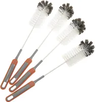 SIDCO Flaschenbürste mit Schwamm 4 x Gläserbürste extra lange Spülbürste Schwammbürste