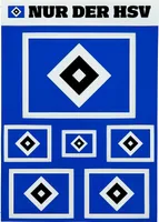 HSV Aufkleberbogen Logo 14,8 x 21 cm
