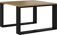 CDF Couchtisch Modern Mini | Farbe: Eiche Artisan Schwarz | moderne Bank für ein Wohnzimmer, Zimmer, Büro | Form: Quadrat Rechteck