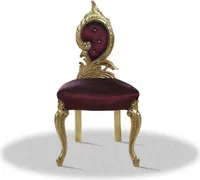 Casa Padrino Barock Salonstuhl Gold Bordeaux Rot 55 x 45 x H. 100 cm - Luxus Edition