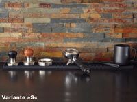 scarlet espresso | Tampermatte & Ablage »Tappetino Professionale« für Baristas, Tamping-Matte aus robustem Naturkautschuk, verhindert Verrutschen des Siebträgers, leicht zu reinigen, Größe:S, Farbe:Schwarz