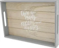 Tablett rechteckig Holz 24x35x4 cm