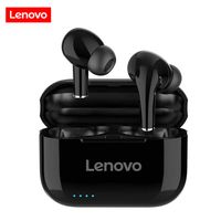 Lenovo LP1S TWS Ohrh?rer Bluetooth 5.0 Echte kabellose Kopfh?rer Touch Control Sport Headset IPX4 Schwei?feste In-Ear-Ohrh?rer mit Mikrofon 250mAh Ladekoffer