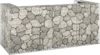 vidaXL Gabiónová stena pre koše Pozinkovaná oceľ 254x100x110 cm