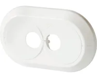 Dvojitá rozeta Ø 15 mm plast biela 1 kus