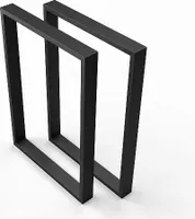 1xPaar sossai® Tischkufen in Schwarz 60x72cm Tischgestell Tischbeine Tischuntergestell TKK1 Rahmen