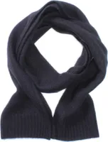 TUMELO Schal Damen & Herren, edler 100% Kaschmirschal, Uni, warmer Strickschal, weicher Wollschal - Schwarz