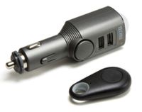 TECHNAXX Auto-Alarmanlage mit Ladefunktion TX-100, Akku 450 mAh, 2 USB-Ladeanschlüsse, Fernbedienung für Ein/Aus