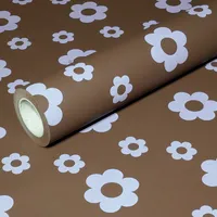 50m x 1,00m JUNOPAX® Geschenkpapier Blüte braun