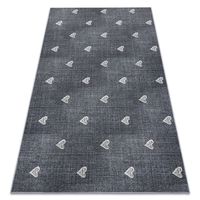 Teppich für Kinder HEARTS Jeans, vintage Herzen - grau Grau 200x200 cm