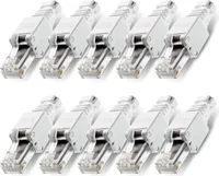 10x Netzwerkstecker CAT6A RJ45 Werkzeuglose Montage CAT 7 / 6 / 5 Netzwerk Kabel