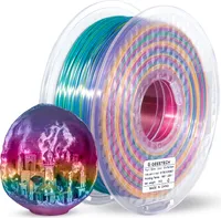 Geeetech hodvábny PLA filament pre 3D tlačiarne, 1,75 mm valec filamentu, presnosť rozmerov +/- 0,03 mm, tlačové materiály, 1 kg cievka【farebný gradient】