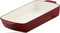 Mahlzeit Gusseisen Auflaufform eckig 3,8 Liter | Dark Cherry | Induktionsgeeignet, inkl. 2 Griffe