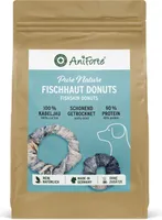 AniForte Fischhaut Donuts für Hunde 70 g - Natürlicher Hunde Kausnack aus Kabeljau Fischhaut, Kauspaß & Zahnpflege, widerstandsfähiger Hundesnack