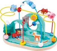 Lelin L10301 bunte Holz - Motorikschleife "Labyrinth" Kugellabyrinth / Perlenlabyrinth / Forest Bead Maze