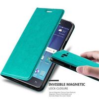 Standfunktion und 2 Sichtfenstern Cadorabo Hülle für Samsung Galaxy J5 2016 in Mint TÜRKIS Case Cover Schutzhülle Etui Tasche Book Klapp Style Handyhülle mit Magnetverschluss 