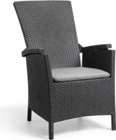 Keter Gartensessel Vermont 2 Stk. Verstellbar Graphitgrau