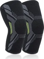 Kniebandage für Damen und Herren, 2er-Pack, Knieschoner, Knieschmerzlinderung, Kompression, Rutschfest, Atmungsaktiv, Knieschoner, Sportunterstützung