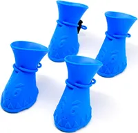 Silikon-Schuhüberzug für Haustiere, wasserdicht, mit weicher Sohle, rutschfeste Haustierstiefel, Pfotenschutz für Katzen und Hunde