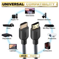 PowerBear 4K HDMI Kabel 3 m | 18Gbps Hochgeschwindigkeit HDMI Kabel, 4K @ 60Hz, Ultra HD, 2K, 1080P, ARC & CL3