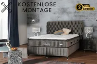 Moln Boxspringbett Fluffy Bett Set mit Matratze inkl. Topper 180x200, mit Bettkasten und Kopfteil