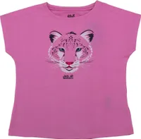 Jack Wolfskin Leopard Tee Girls Kinder T-Shirt Baumwolle Mädchen 1608781-2098 128