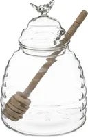Skleněná dóza na med se lžičkou 400ml