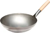 Original chinesische Wokpfanne mit Holzgriff, Ø 30 cm