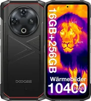 DOOGEE Fire 6 termokamera outdoorový mobilní telefon bez smlouvy 16GB+256GB/2TB 10400mAh 6,56" 4G Android 14 outdoorový smartphone IP68, černý