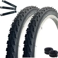 2 x VEE Rubber V185 20" Fahrradreifen Schwarz 50-406 (20 x 1.95) + 2 x passende Schläuche AV inkl. maxxi4you Reifenheber
